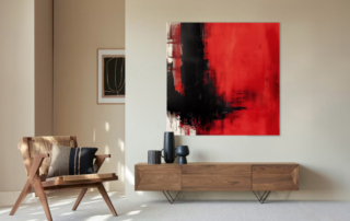 quadro rosso arredamento minimal design